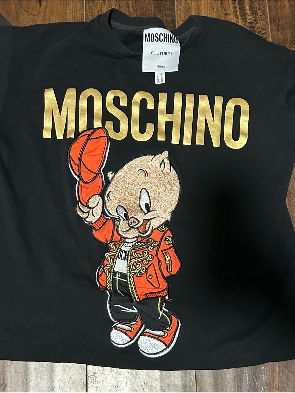 Moschino Couture Year of the Pig Porky Pig shirt
